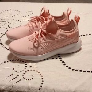 Pink size 8 puma running shoes
